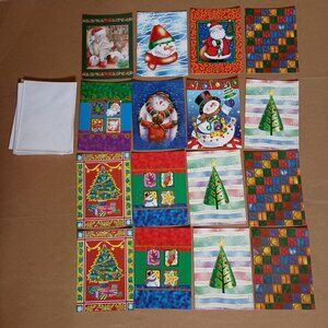 vintage unused Christmas card variety pack 16 cards with envelopes